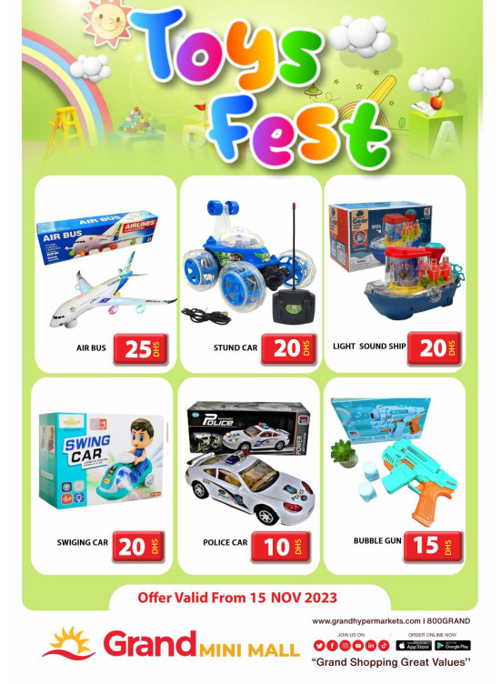 Toys Fest Grand Mini Mall from Grand Hypermarket until 15th November
