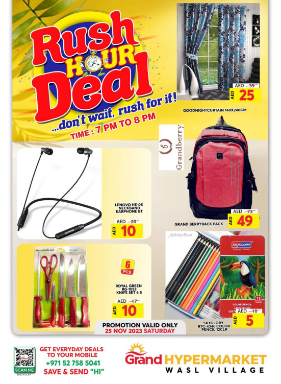 Saturday Rush Hour Deal - Wasl Village, Dubai