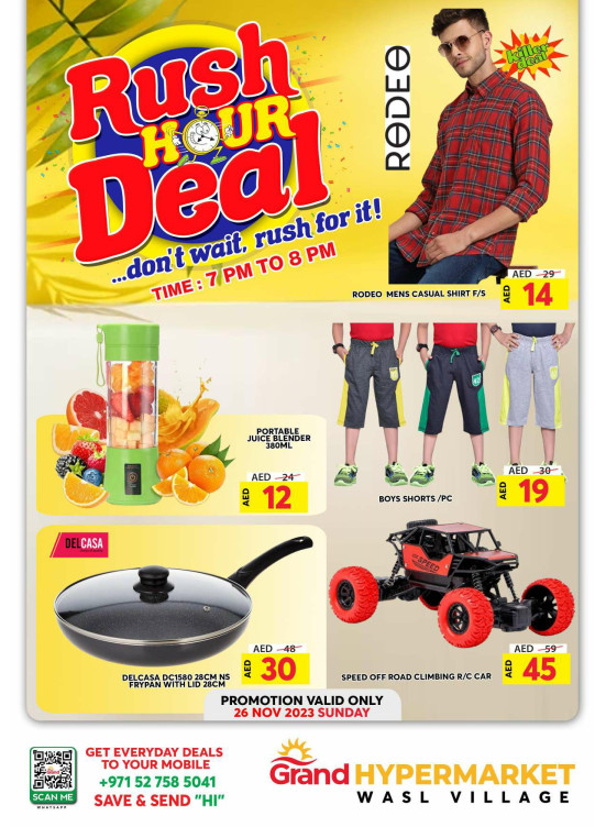 Sunday Rush Hour Deal - Wasl Village, Dubai
