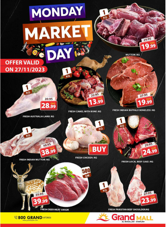 Meat Monday Grand Mall Sharjah from Grand Hypermarket until 27th