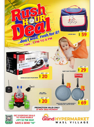 Monday Rush Hour Deal - Wasl Village, Dubai
