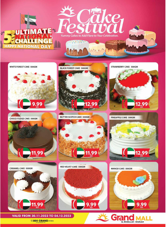 Cake Festival Grand Mall Sharjah from Grand Hypermarket until 4th