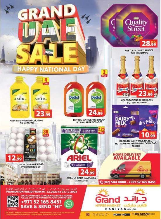 Weekend Deals Baniyas, Abu Dhabi from Grand Hypermarket until 3rd December Grand Hypermarket
