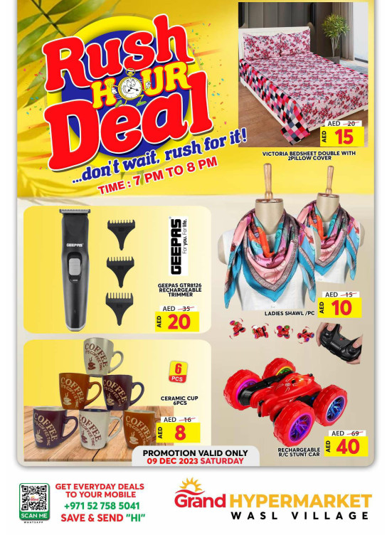 Saturday Rush Hour Deal - Wasl Village, Dubai
