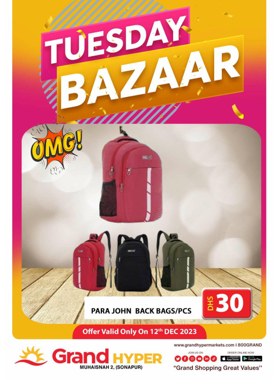 Tuesday Bazar - Grand Hyper Muhaisnah