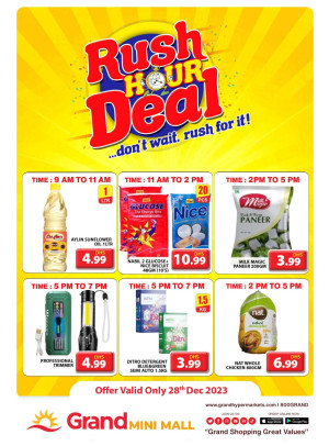 Thursday Rush Hour Deal - Grand Mini Mall