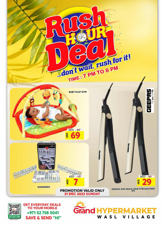 Sunday Rush Hour Deal - Wasl Village, Dubai