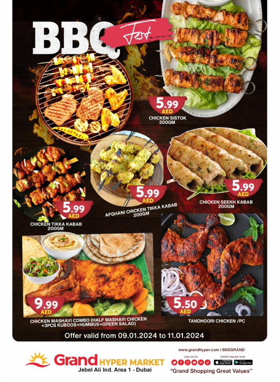 BBQ Fest Grand Hypermarket Jebel Ali from Grand Hypermarket until