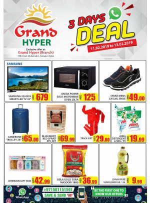 3 Days Deal - Grand Hyper Muhaisnah