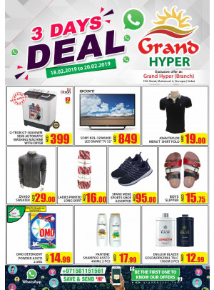 3 Days Deals - Grand Hyper Muhaisnah