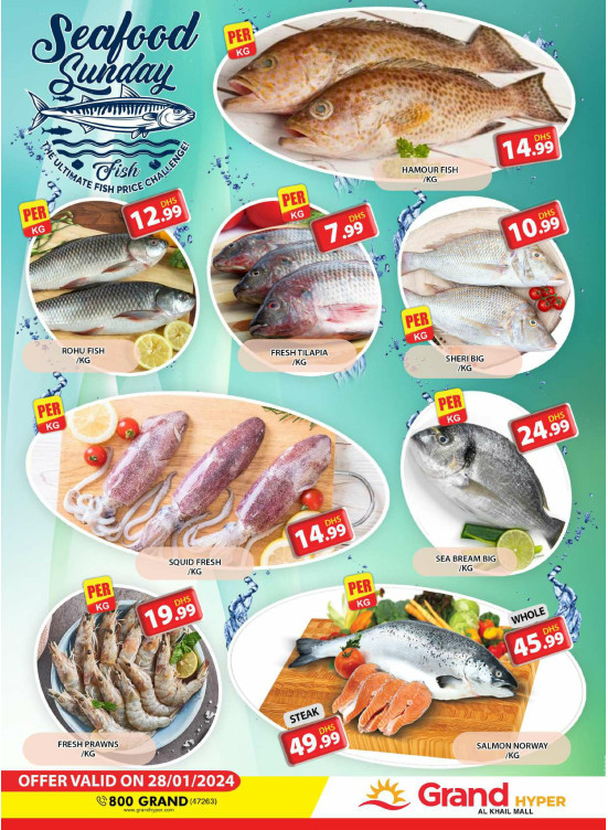 Seafood Sunday - Grand Hyper Al Khail Mall
