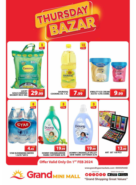 Thursday Bazar Grand Mini Mall from Grand Hypermarket until 1st
