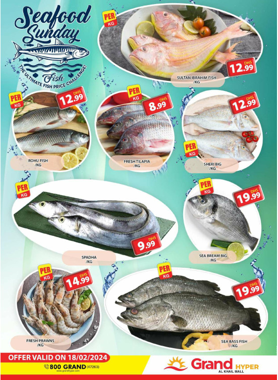 Seafood Sunday - Grand Hyper Al Khail Mall