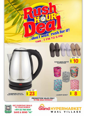 Monday Rush Hour Deal - Wasl Village, Dubai