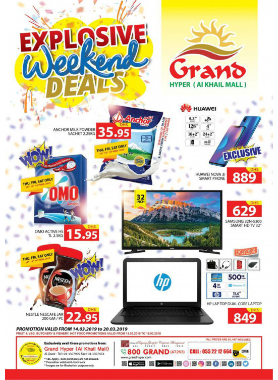 Explosive Weekend Deals - Grand Hyper Al Khail Mall