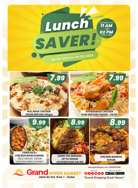 Lunch Saver - Grand Hypermarket Jebel Ali