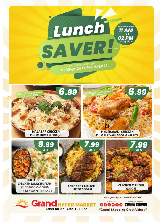 Lunch Saver - Grand Hypermarket Jebel Ali