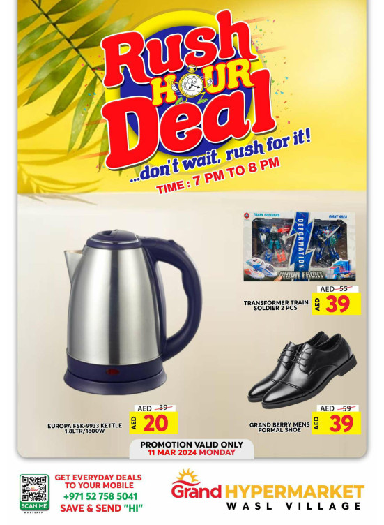 Monday Rush Hour Deal - Wasl Village, Dubai