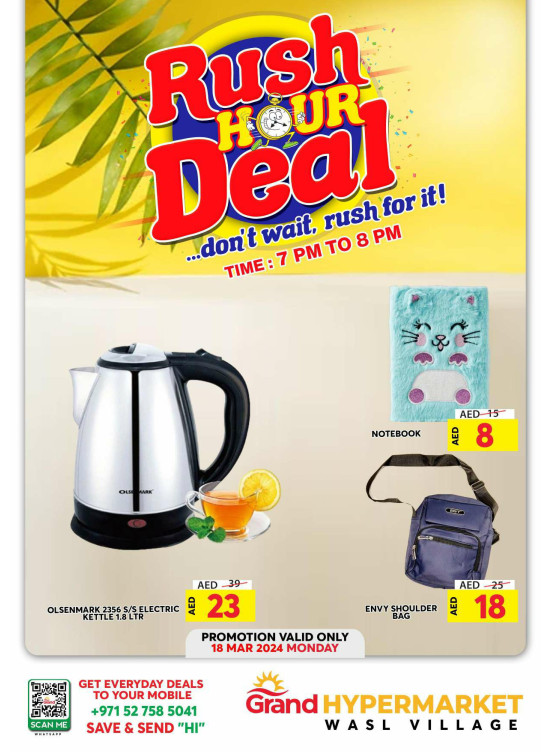 Monday Rush Hour Deal - Wasl Village, Dubai