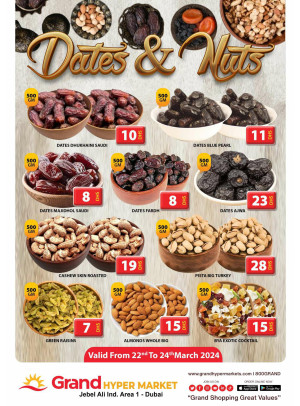 Dates & Nuts Deals - Grand Hypermarket Jebel Ali