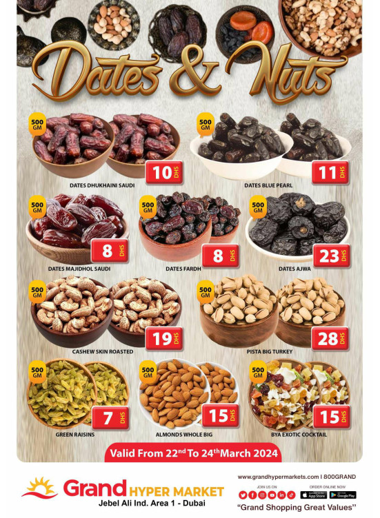 Dates & Nuts Deals - Grand Hypermarket Jebel Ali