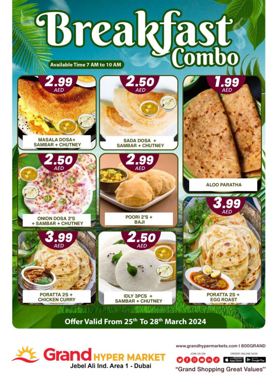 Breakfast Combo - Grand Hypermarket Jebel Ali