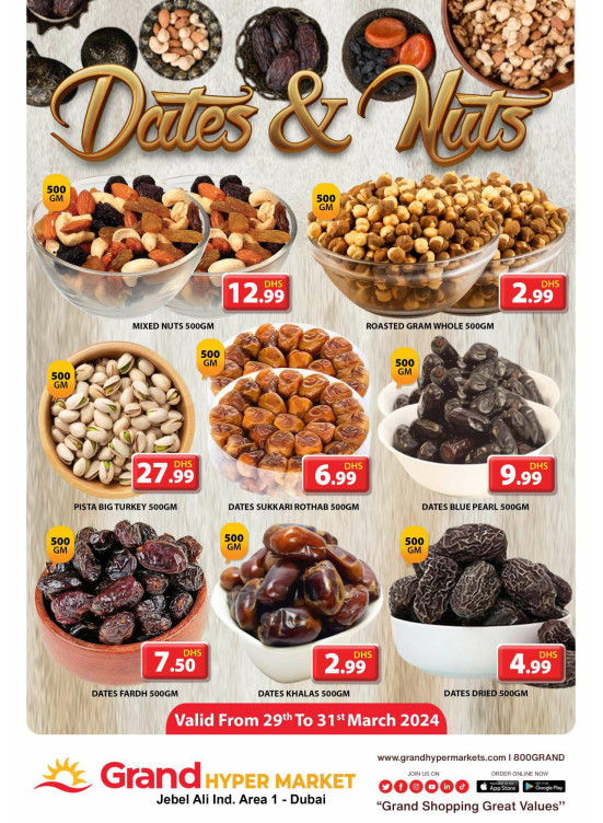 Dates & Nuts Deals - Grand Hypermarket Jebel Ali