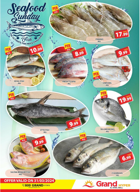 Seafood Sunday - Grand Hyper Al Khail Mall