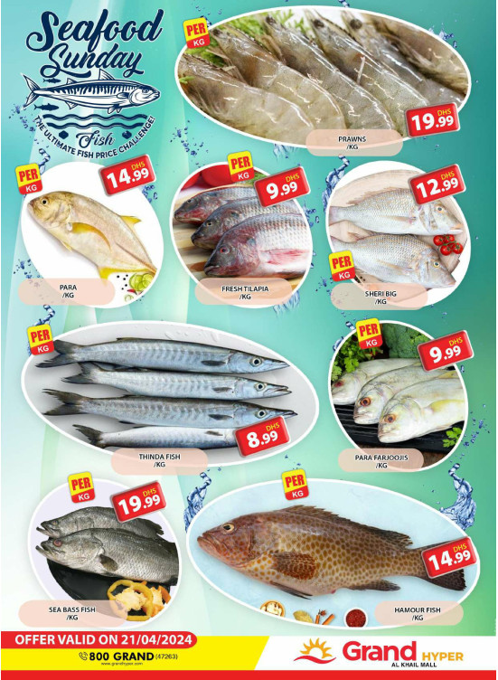 Seafood Sunday - Grand Hyper Al Khail Mall