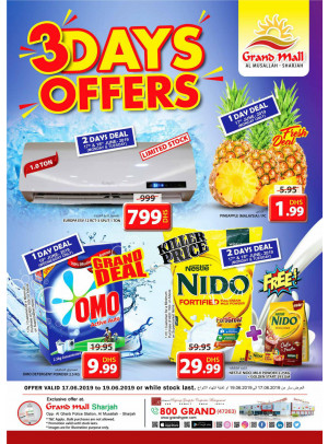 3 Days Offers - Grand Mall Sharjah