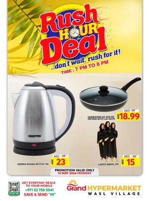 Monday Rush Hour Deal - Wasl Village, Dubai