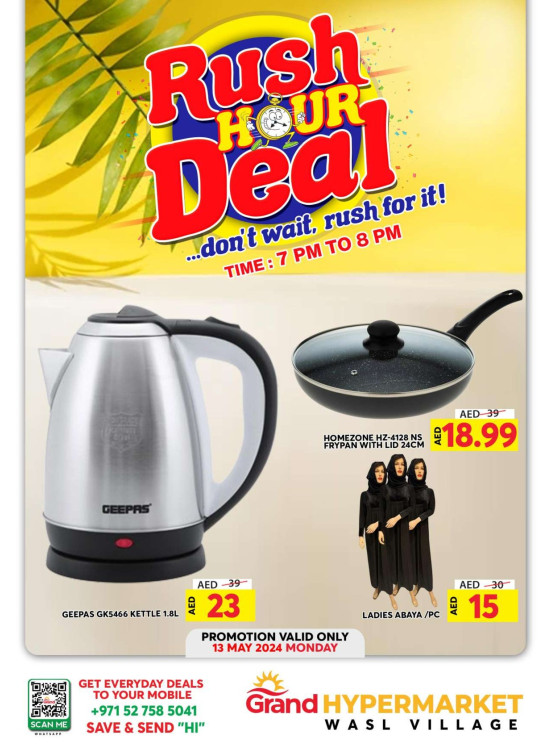 Monday Rush Hour Deal - Wasl Village, Dubai