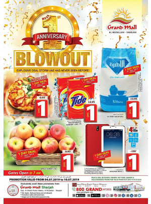 Mega 1st Anniversary Blowout - Grand Mall Sharjah