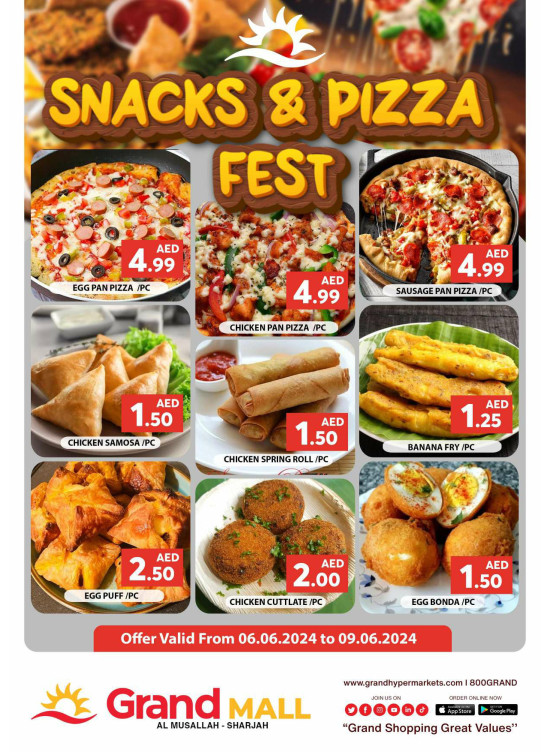 Snacks & Pizza Fest - Grand Mall Sharjah