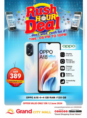 Rush Hour Deal - Grand City Mall