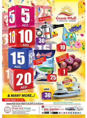 5 To 30 AED Offers - Grand Mall Sharjah