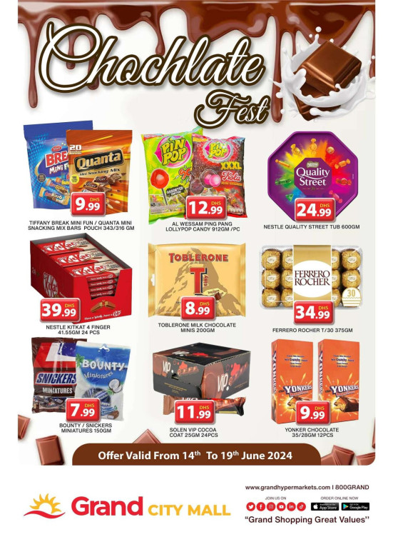 Chocolate Fest Grand City Mall from Grand Hypermarket until 19th June