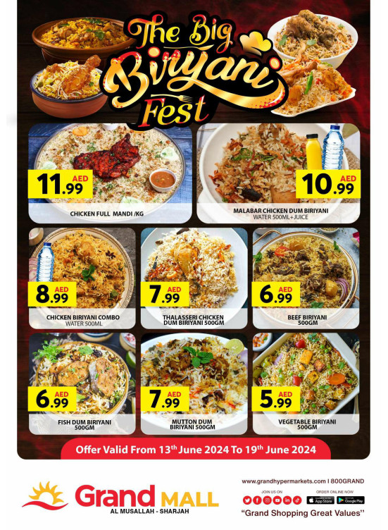 The Big Biryani Fest - Grand Mall Sharjah