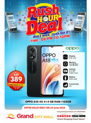 Rush Hour Deal - Grand City Mall