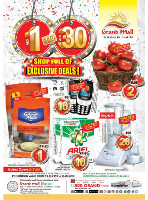 1 To 30 AED Offers - Grand Mall Sharjah