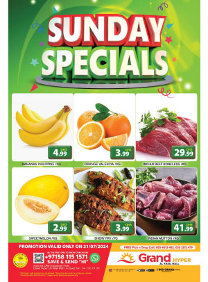 Sunday Specials - Grand Hyper Al Khail Mall