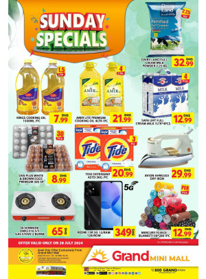 Sunday Specials Deals - Grand Mini Mall