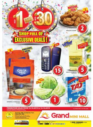 1 To 30 AED Offers - Grand Mini Mall