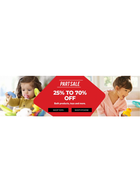 25 To 70 Off on Bath Products & Toys from until 17th April