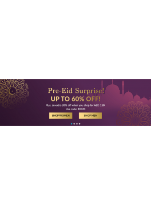 Pre-Eid Surprise - Up To 60% Off