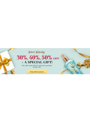 30%, 40%, 50% Off + A Special Gift