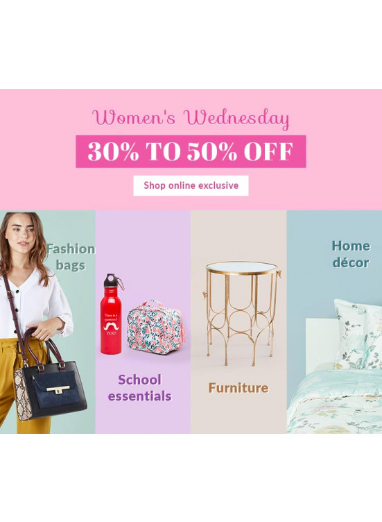 أربعاء السيدات - خصم 30% حتى 50%