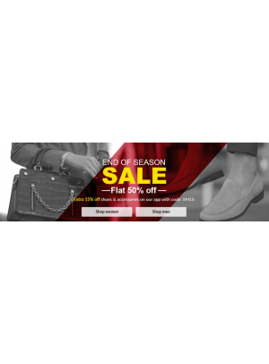 End of Season Sale 50% Off