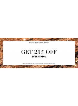 25% Off on Everything