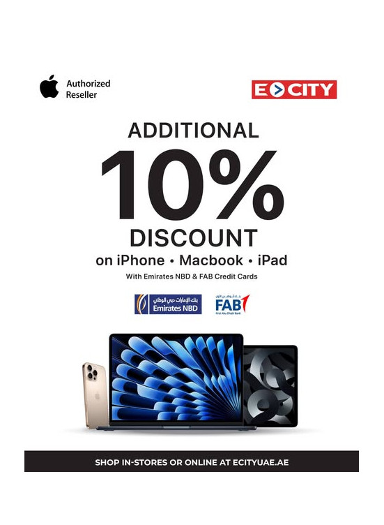 Get an Additional 10% OFF on Apple Devices